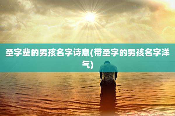 圣字辈的男孩名字诗意(带圣字的男孩名字洋气)