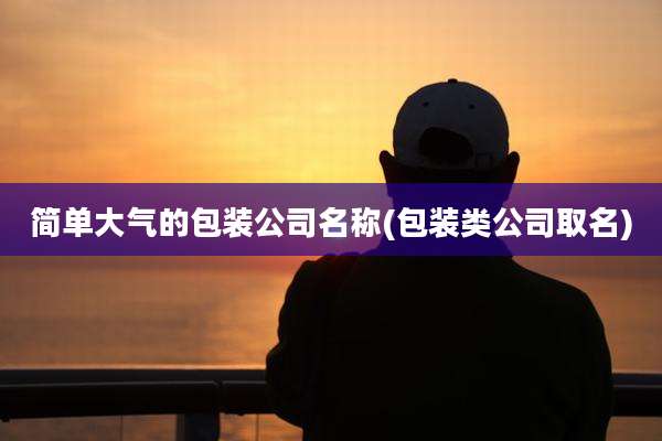 简单大气的包装公司名称(包装类公司取名)