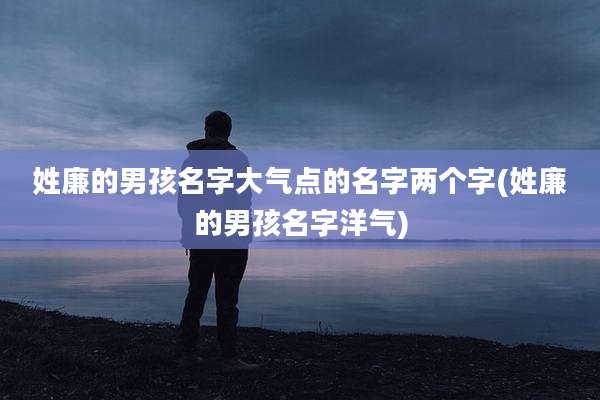 姓廉的男孩名字大气点的名字两个字(姓廉的男孩名字洋气)