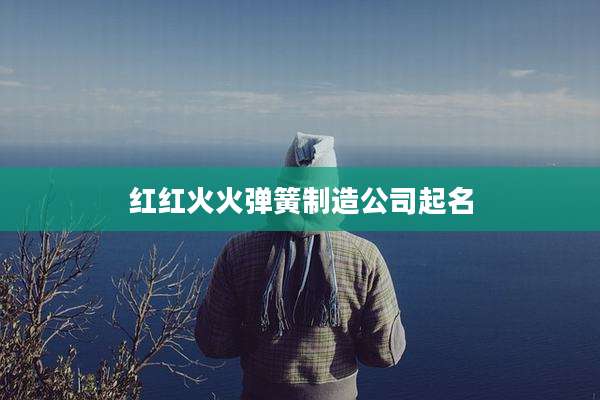 红红火火弹簧制造公司起名
