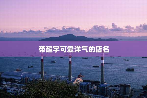 带超字可爱洋气的店名