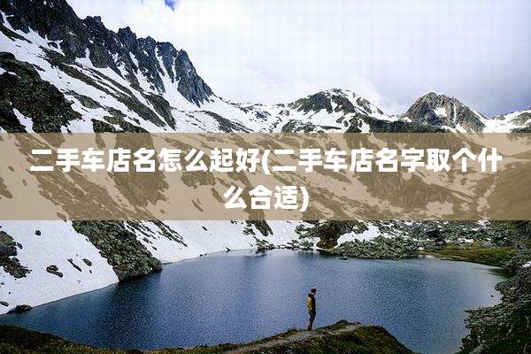 二手车店名怎么起好(二手车店名字取个什么合适)
