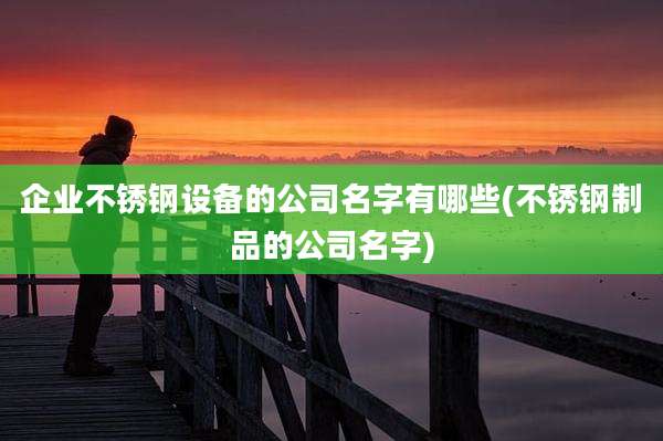 企业不锈钢设备的公司名字有哪些(不锈钢制品的公司名字)