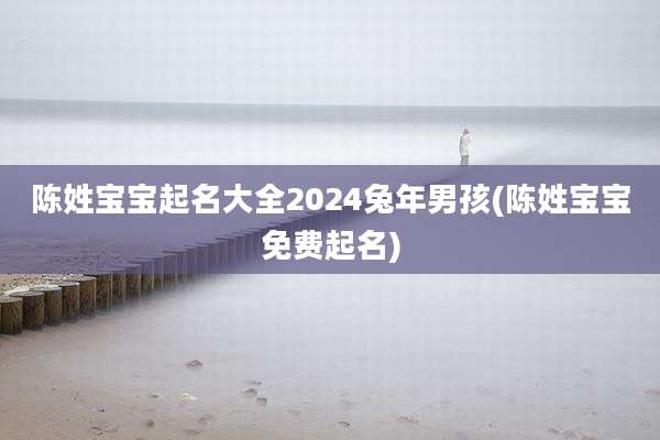 陈姓宝宝起名大全2024兔年男孩(陈姓宝宝免费起名)