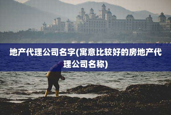地产代理公司名字(寓意比较好的房地产代理公司名称)