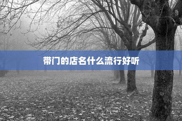 带门的店名什么流行好听