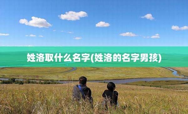 姓洛取什么名字(姓洛的名字男孩)
