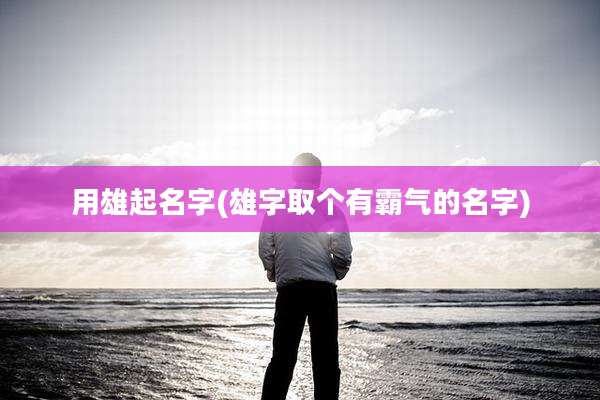 用雄起名字(雄字取个有霸气的名字)