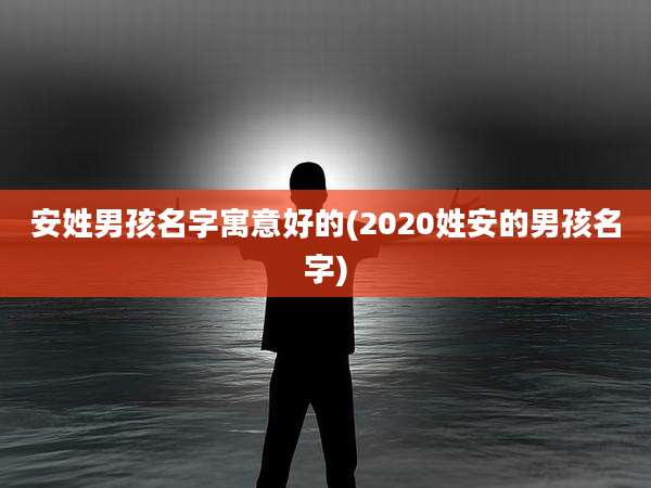 安姓男孩名字寓意好的(2020姓安的男孩名字)