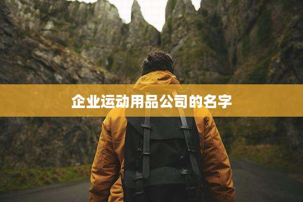 企业运动用品公司的名字