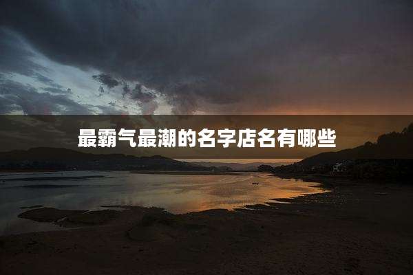 最霸气最潮的名字店名有哪些
