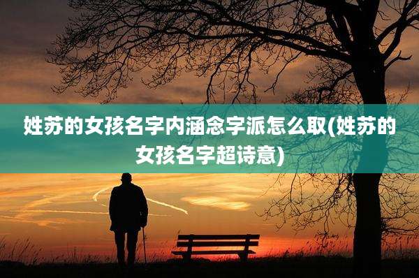 姓苏的女孩名字内涵念字派怎么取(姓苏的女孩名字超诗意)