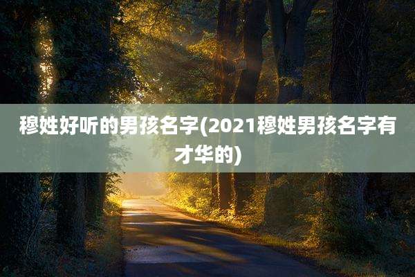 穆姓好听的男孩名字(2021穆姓男孩名字有才华的)
