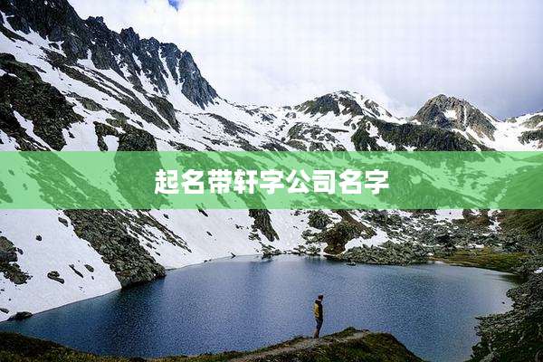 起名带轩字公司名字