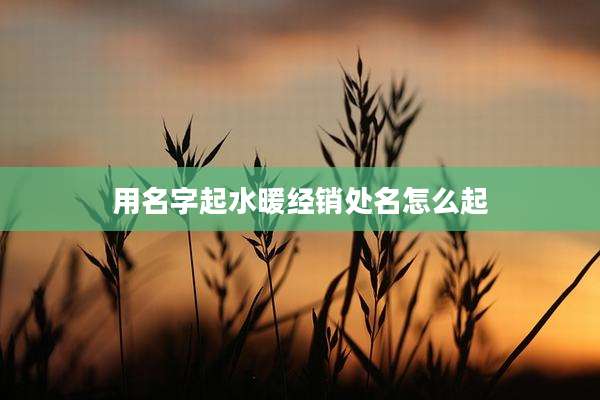 用名字起水暖经销处名怎么起