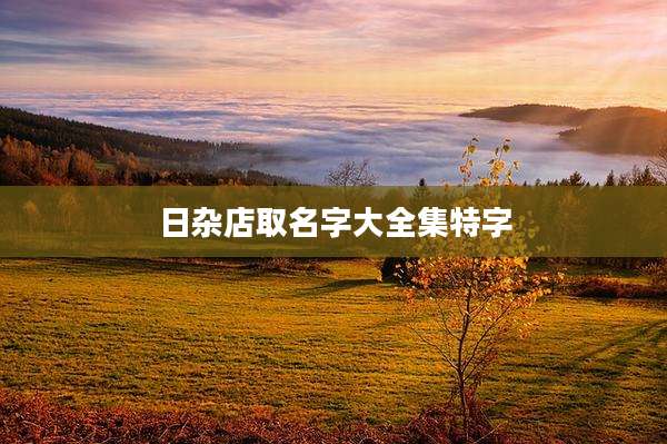 日杂店取名字大全集特字