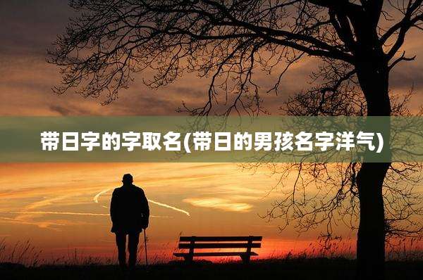 带日字的字取名(带日的男孩名字洋气)