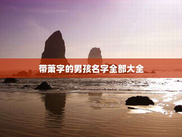 带萧字的男孩名字全部大全