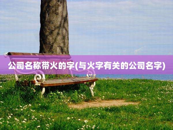 公司名称带火的字(与火字有关的公司名字)