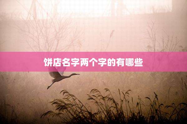 饼店名字两个字的有哪些