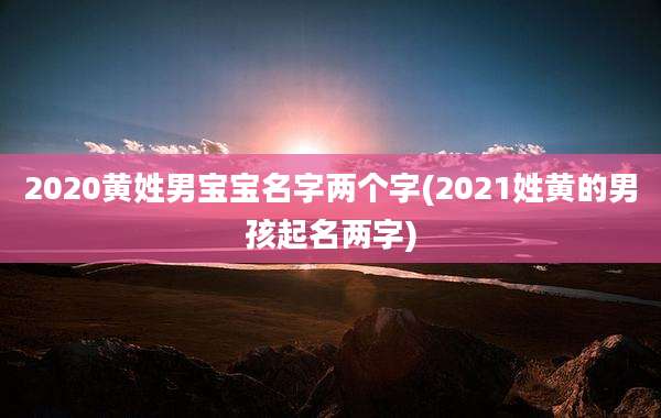 2020黄姓男宝宝名字两个字(2021姓黄的男孩起名两字)