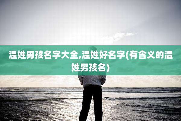 温姓男孩名字大全,温姓好名字(有含义的温姓男孩名)