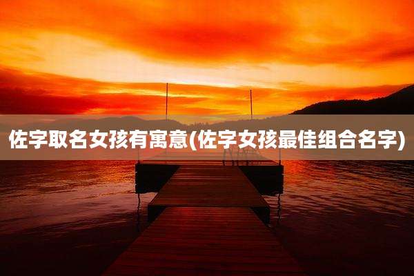 佐字取名女孩有寓意(佐字女孩最佳组合名字)