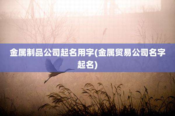 金属制品公司起名用字(金属贸易公司名字起名)