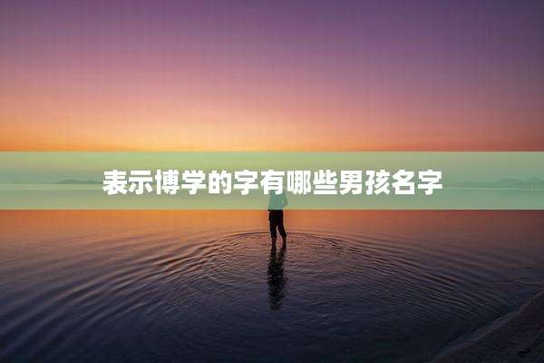 表示博学的字有哪些男孩名字