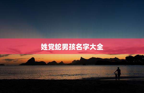 姓党蛇男孩名字大全