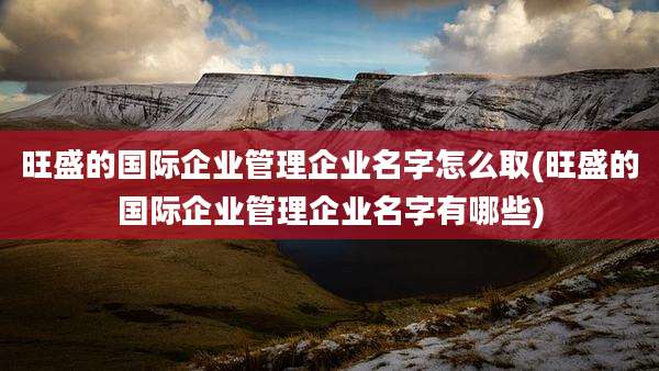 旺盛的国际企业管理企业名字怎么取(旺盛的国际企业管理企业名字有哪些)