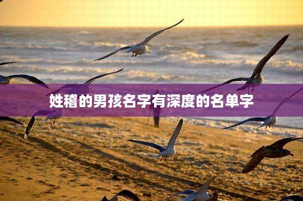 姓稽的男孩名字有深度的名单字
