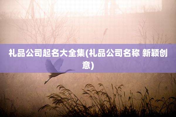 礼品公司起名大全集(礼品公司名称 新颖创意)