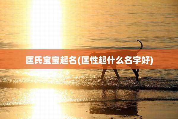 匡氏宝宝起名(匡性起什么名字好)