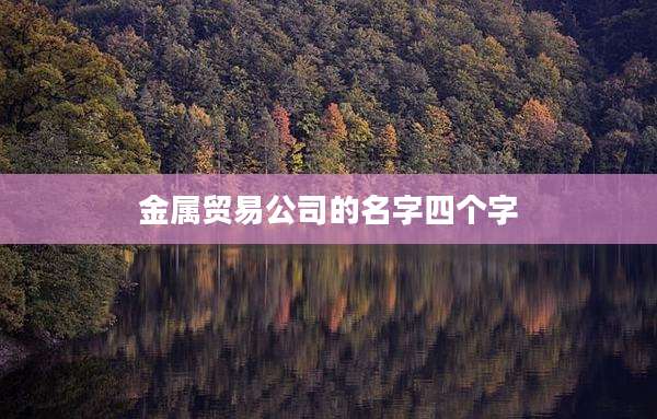 金属贸易公司的名字四个字