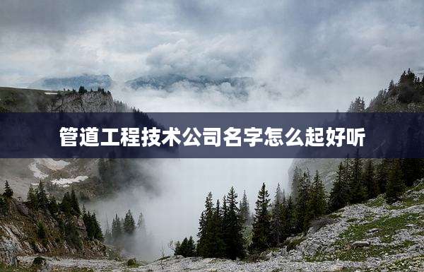 管道工程技术公司名字怎么起好听