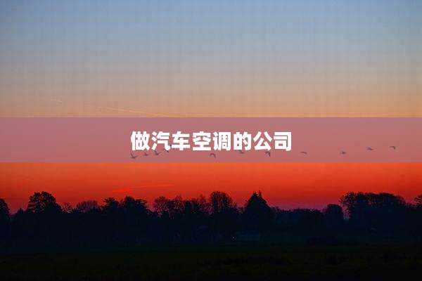 做汽车空调的公司