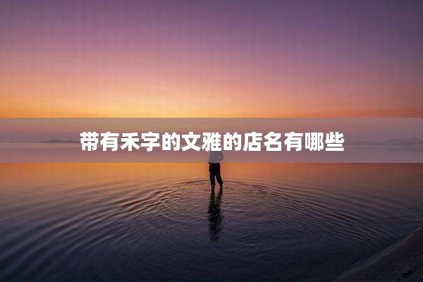 带有禾字的文雅的店名有哪些
