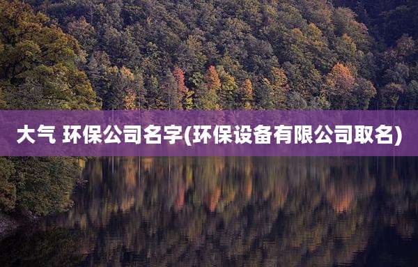 大气 环保公司名字(环保设备有限公司取名)