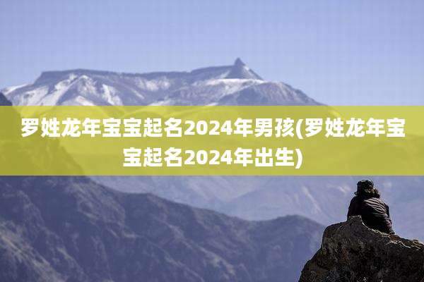 罗姓龙年宝宝起名2024年男孩(罗姓龙年宝宝起名2024年出生)
