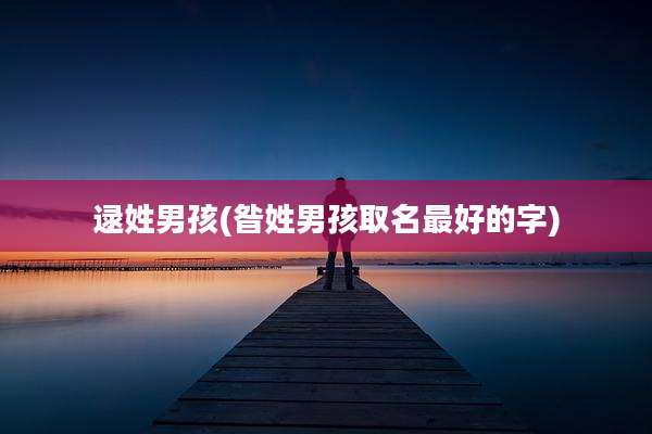 逯姓男孩(昝姓男孩取名最好的字)