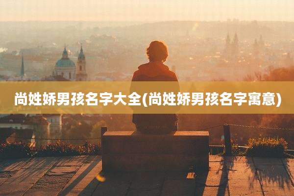 尚姓娇男孩名字大全(尚姓娇男孩名字寓意)