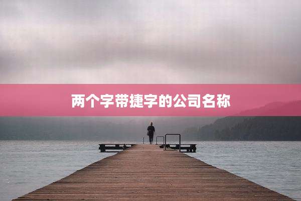 两个字带捷字的公司名称