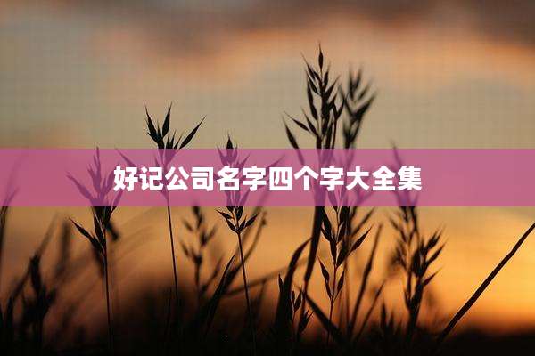 好记公司名字四个字大全集
