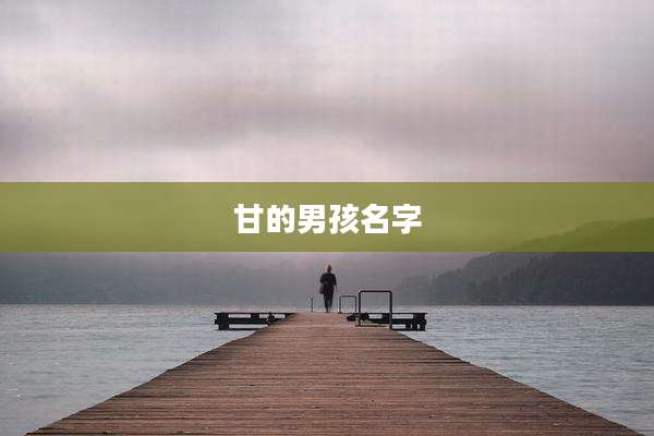 甘的男孩名字