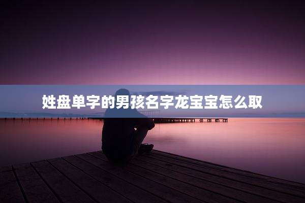 姓盘单字的男孩名字龙宝宝怎么取