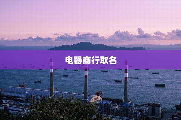 电器商行取名
