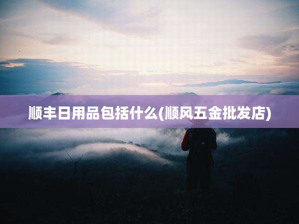 顺丰日用品包括什么(顺风五金批发店)