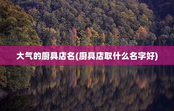 大气的厨具店名(厨具店取什么名字好)