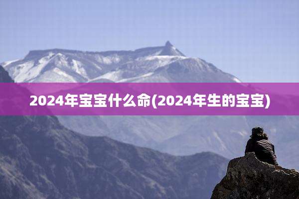 2024年宝宝什么命(2024年生的宝宝)